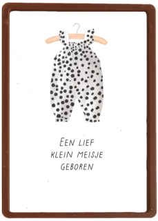 Geboorte felicitatie dochter lief klein meisje