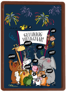 gelukkig nieuwjaar van alle dieren