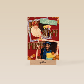 Sinterklaas kaart groetjes van Sint en piet