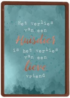 verlies van huisdier is het verlies van een vriend