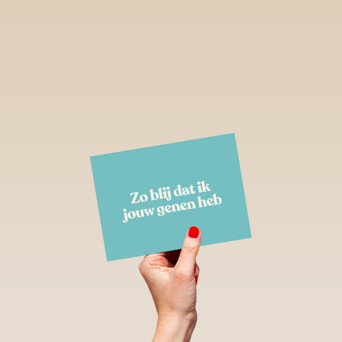 moederdag kaart humor blij met jouw genen