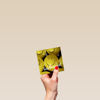 Gefeliciteerd smiley ballon