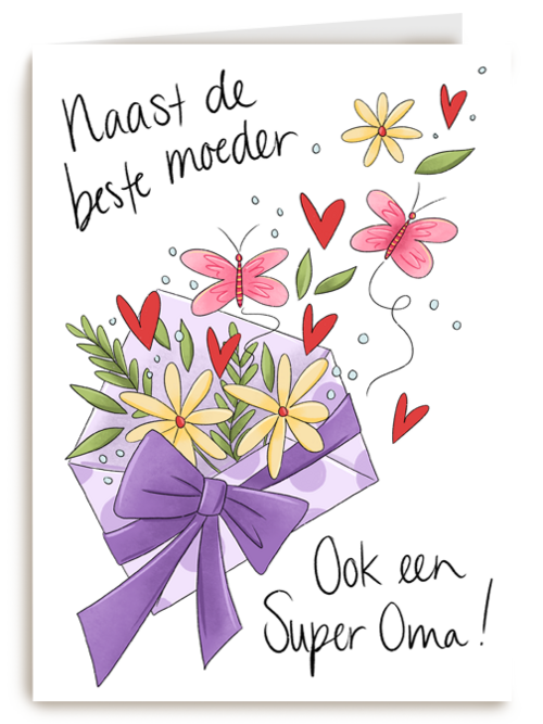 moederdag kaart matia super oma
