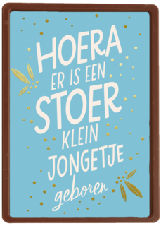 hoera er is een stoer klein jongetje geboren