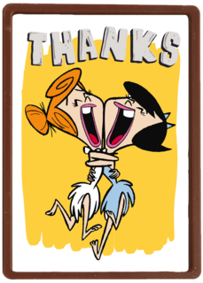 thanks from wilma flintstone and betty rubble