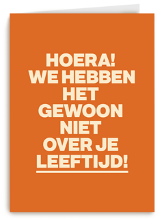 verjaardag kaart vrouw niet over je leeftijd