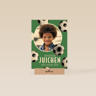 Fotokaart voetbal verjaardag