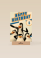 Penguins verjaardagskaart happy birthday