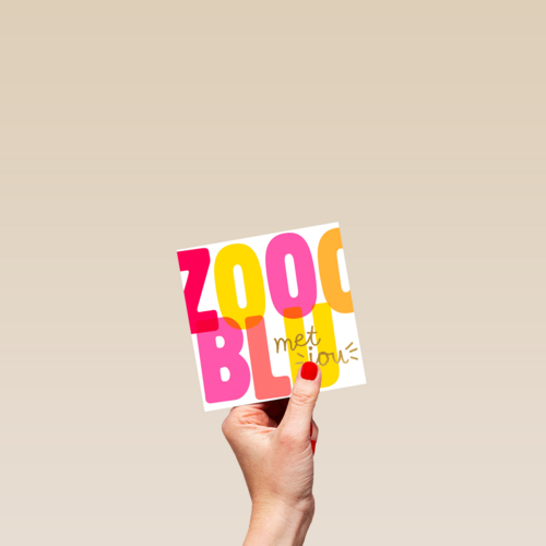 Vriendschapkaart zooo blij met jou