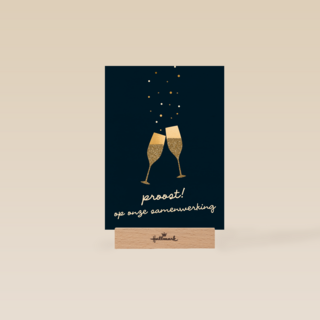 nieuwjaarskaart zakelijk proost op onze samenwerking