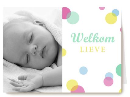 fotokaart welkom lieve kleine