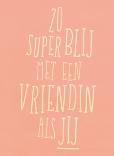 Valentijnskaart vriendschap zo superblij met een vriendin als jij