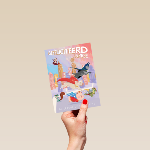 SuperPets kaart gefeliciteerd jarige