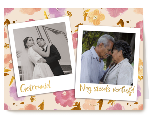 Getrouwd en nog steeds verliefd fotokaart