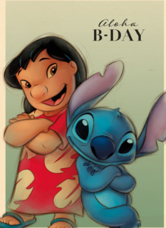 Lilo and Stitch verjaardagskaart aloha birthday