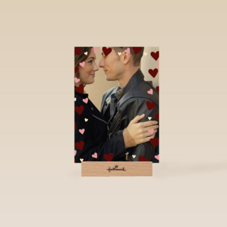 valentijnskaart foto volledige pagina hartjes