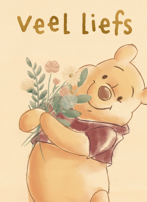 moederdag kaart winnie the pooh veel liefs