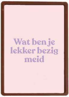 Succes kaart andc lekker bezig meid