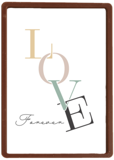 een trouwkaart met de quote love forever