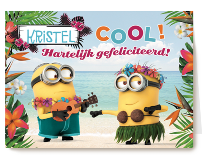 minions cool hartelijk gefeliciteerd