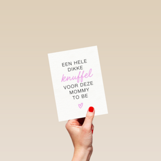 moederdag kaart een hele dikke knuffel voor deze mommy to be