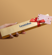 Brievenbusbloemen Ombre Rosa met Leonidas Chocolade Bonbons Hartjes 