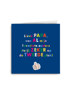 Lieve papa favoriete ouder twee