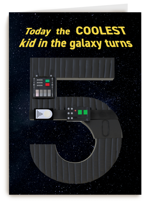 Star Wars verjaardagskaart 5 jaar