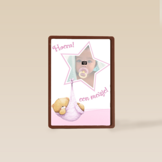 fotokaart forever friends hoera een meisje ster