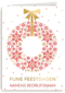 Kerstkaart zakelijk Kerstkrans Aanpasbare tekst