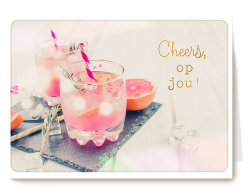 verjaardag kaart vrouw klassiek cheers op jou