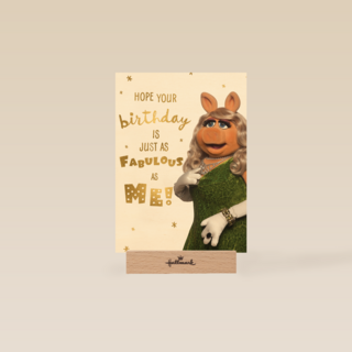 verjaardag kaart muppets miss piggy fabulous
