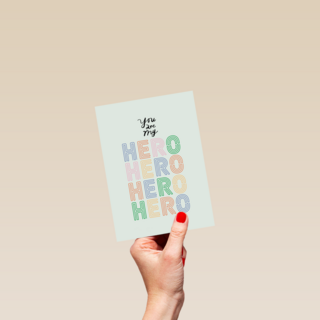 Complimentkaart you are my hero