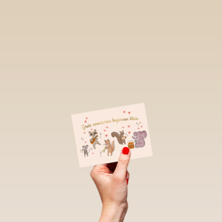 Geboortekaart grote avonturen beginnen klein