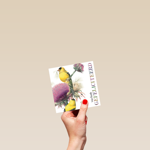 marjolein bastin van harte gefeliciteerd bloem vogel