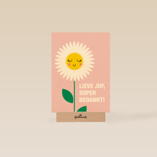 Bedanktkaart juf Lieve juf super bedankt bloem