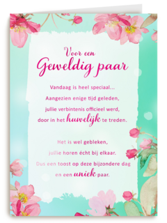 Huwelijksjubileum kaart More than words
