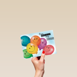 proficiat met jouw communie smilie ballonnen