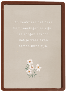 condoleancekaart met bloemen op kraft