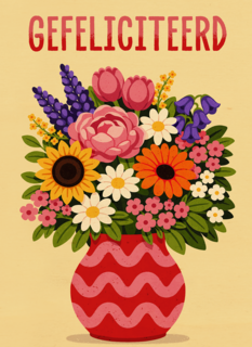 Verjaardag Gefeliciteerd Vaas Bloemen