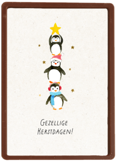 Kinderpostzegels Gezellige Pinguin kerstdagen