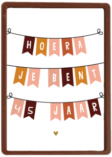 Verjaardagskaart slingers met leeftijd