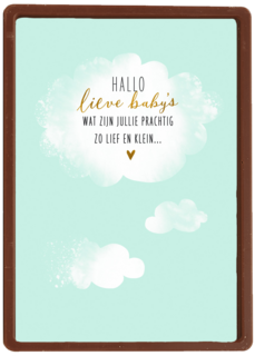 babykaart meerling hallo lieve babys groene achtergrond