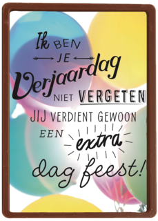 te laat birthday verjaardag