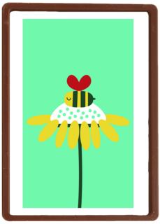 Zomaar kaartje bloem met bij