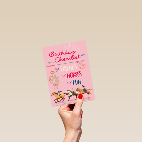 verjaardag kaart spirit birthday checklist