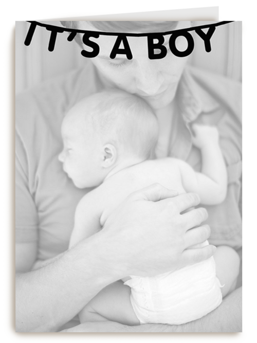 fotokaart enkel its a boy vlaggetje