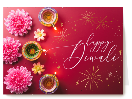 Happy Divali bloemen
