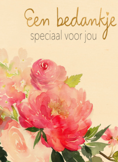 bedanktkaart een bedankje speciaal voor jou