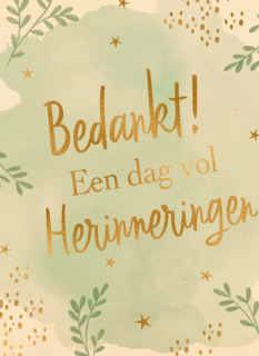 Bedankt een dag vol herinneringen